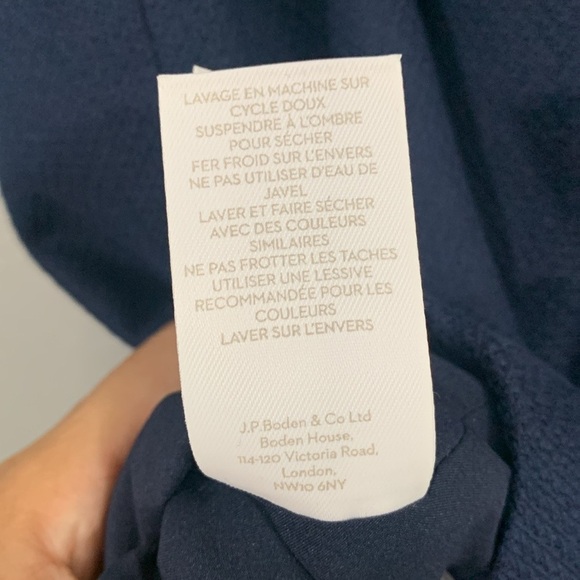 Boden Navy Kitty Textured Short Sleeve Sheath Dress size 12R - Picture 9 of 12